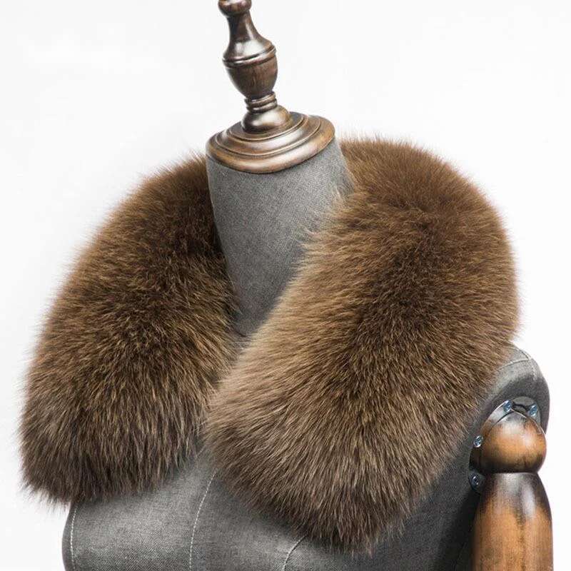 Winter Clothing Uae - ฤดูหนาวขนสุนัขจิ้งจอกธรรมชาติผ้าพันคอสแควร์สําหรับชายสั้นผ้าพันคอคอหนาผ้าพันคอขนสุนัขจิ้งจอกจริงผ้าคลุมไหล่ชายเสื้อตกแต่ง
