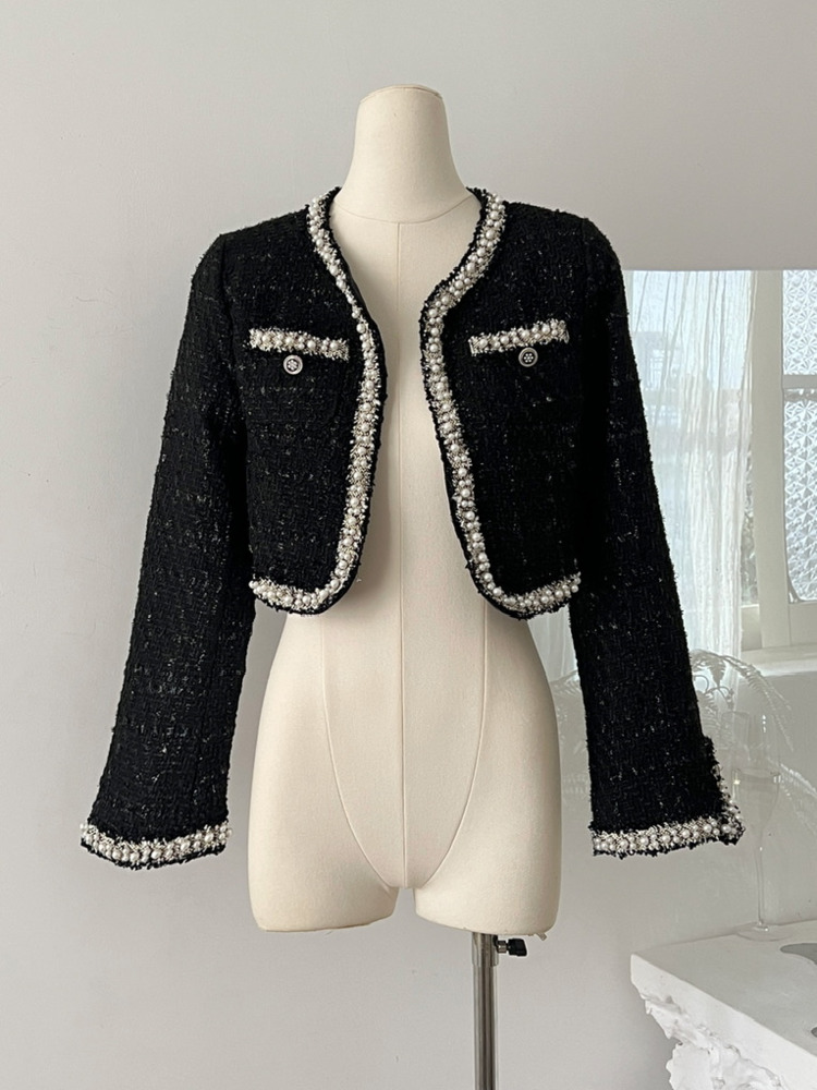 Wool Blend Coat - ชุดเซ็ตเสื้อแจ็คเก็ตสั้นและเดรสสำหรับผู้หญิง สไตล์สตรีทแวร์ Y2K ชุดสูท 2 ชิ้น