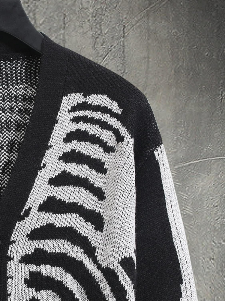 เสื้อคาร์ดิแกนลายโครงกระดูกสำห - Wool Blend Coat บทวิจารณ์และราคา
