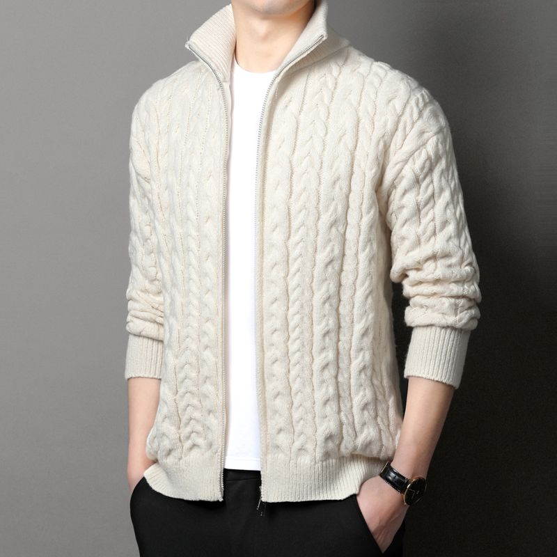 เสื้อคาร์ดิแกนถักไหมพรมคอตั้งแ - Winter Clothing Uae บทวิจารณ์และราคา