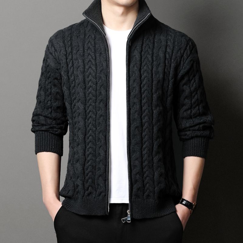 เสื้อคาร์ดิแกนถักไหมพรมคอตั้งแ - Winter Clothing Uae บทวิจารณ์และราคา