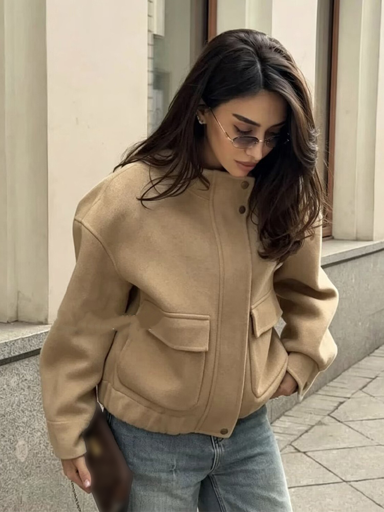 เสื้อแจ็คเก็ตนักบินสไตล์มินิมอ - Wool Blend Coat บทวิจารณ์และราคา