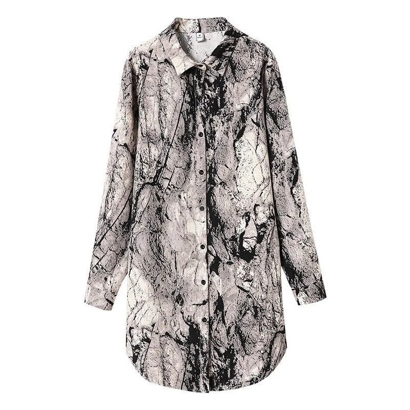 เสื้อเชิ้ตโอเวอร์ไซส์พิมพ์ลายว - Winter Clothing Vintage บทวิจารณ์และราคา