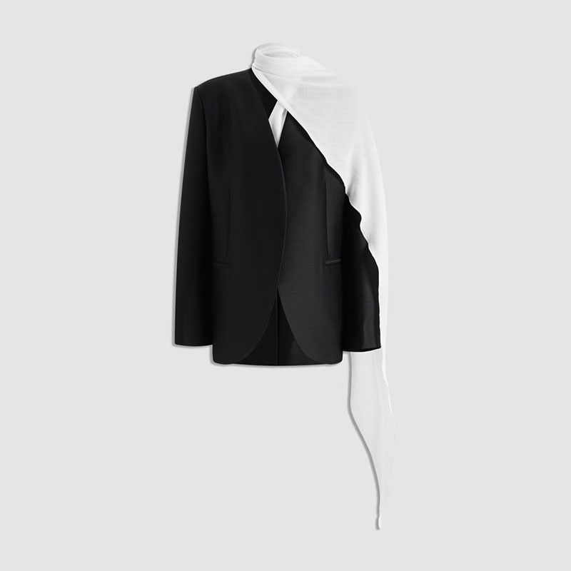 ชุดสูทผ้าผสมขนสัตว์สำหรับผู้หญ - Wool Blend Coat บทวิจารณ์และราคา