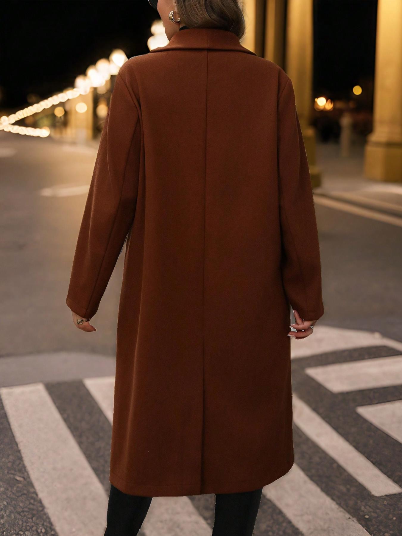 เสื้อโค้ทขนสัตว์ผสมสีน้ำตาลคาร - Wool Blend Coat บทวิจารณ์และราคา