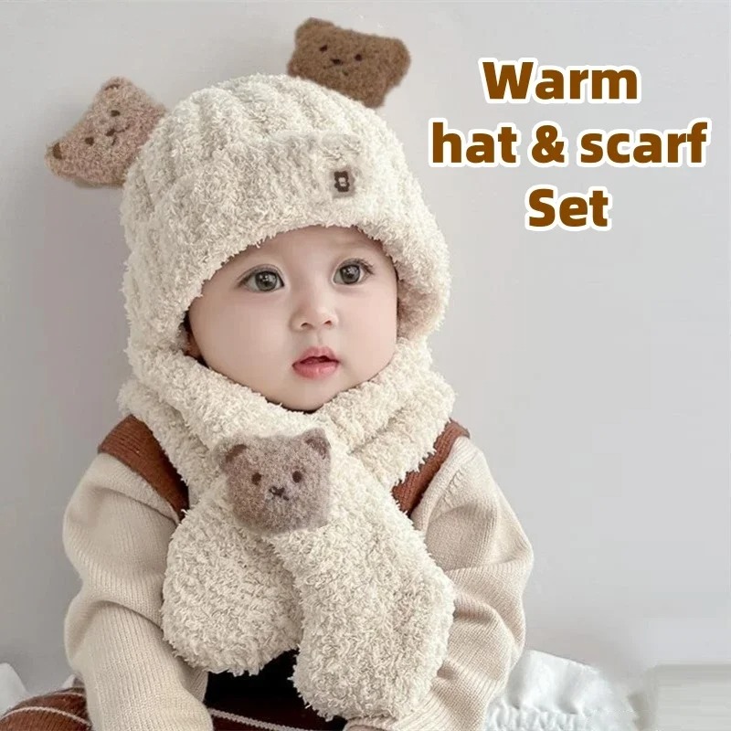 1-10 ชิ้น ชุดหมวกและผ้าพันคอเด - Winter Clothing For Boys บทวิจารณ์และราคา